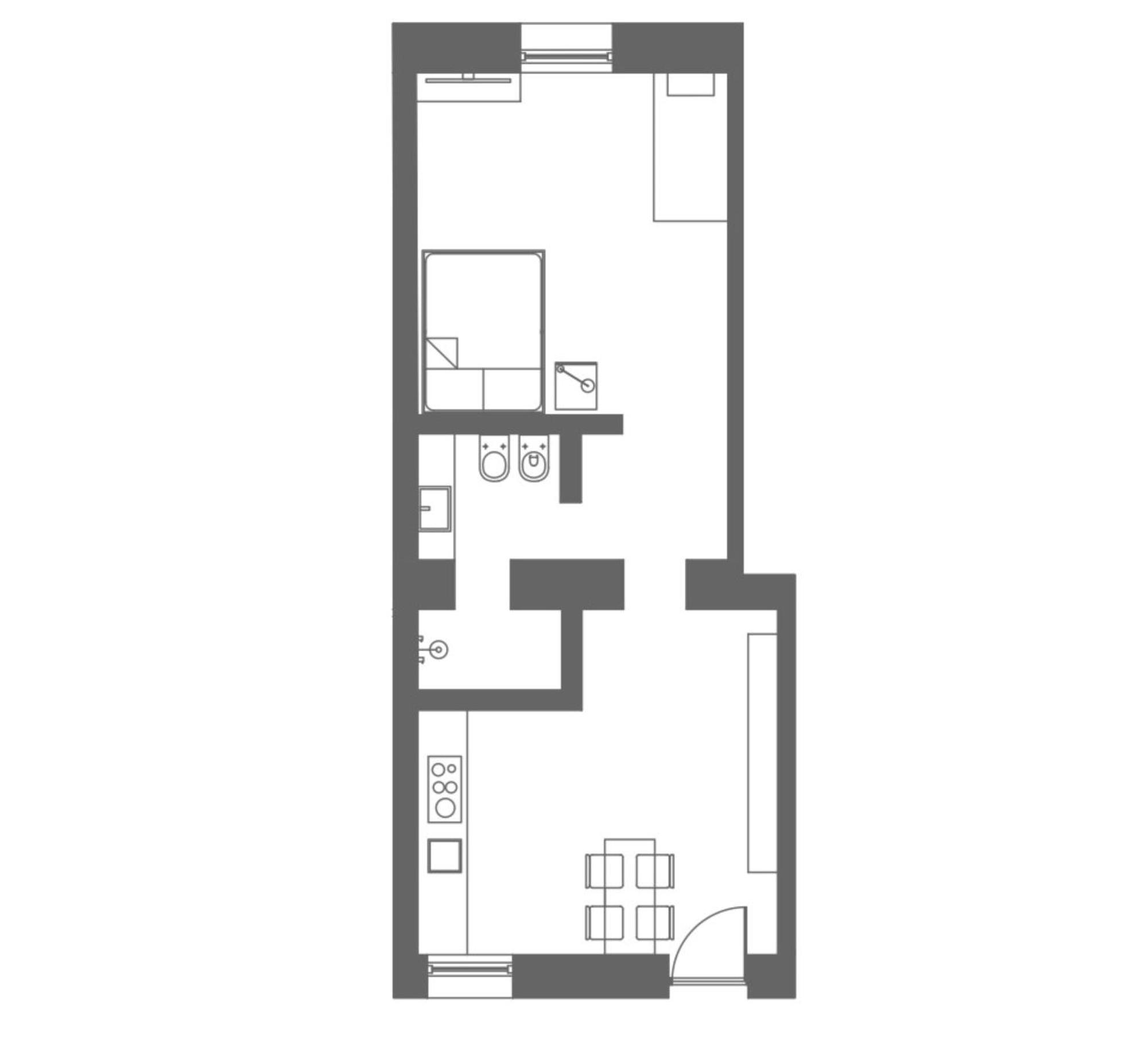 Appartamento con 1 Camera da Letto Via Pontida 4